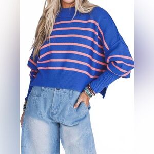 IN-LOOM Cropped Mock Neck Sweater